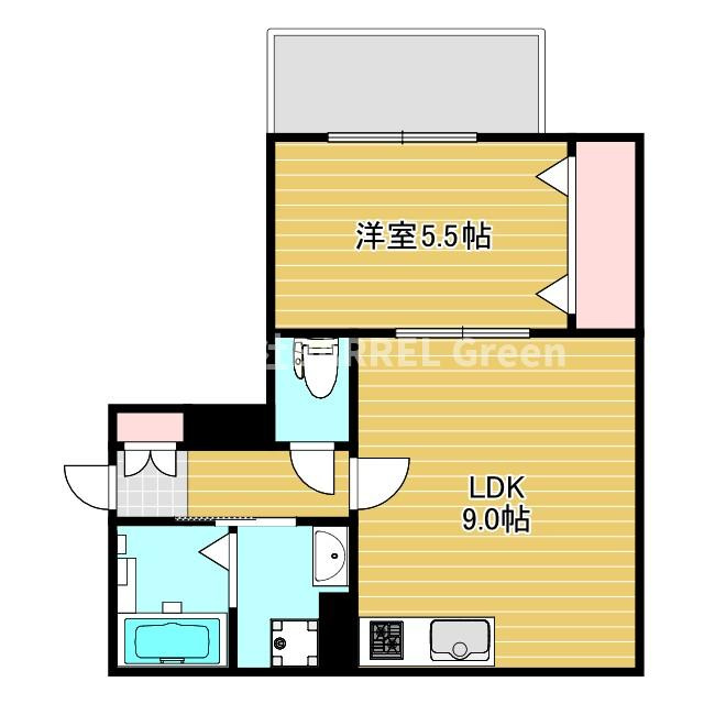 吹田市泉町４丁目のアパートの間取り