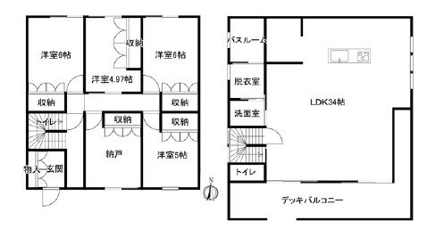鎌倉市浄明寺　新築戸建　全１棟の間取り