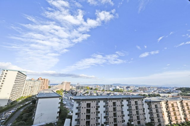 公社千里山田Ｄ住宅A-2棟の展望|高層階ならではの魅力として、9階からの眺望の良さが際立ちます。