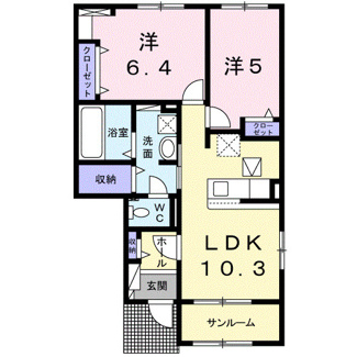 【間取り】 | サウス　ヒルズ　Ａ