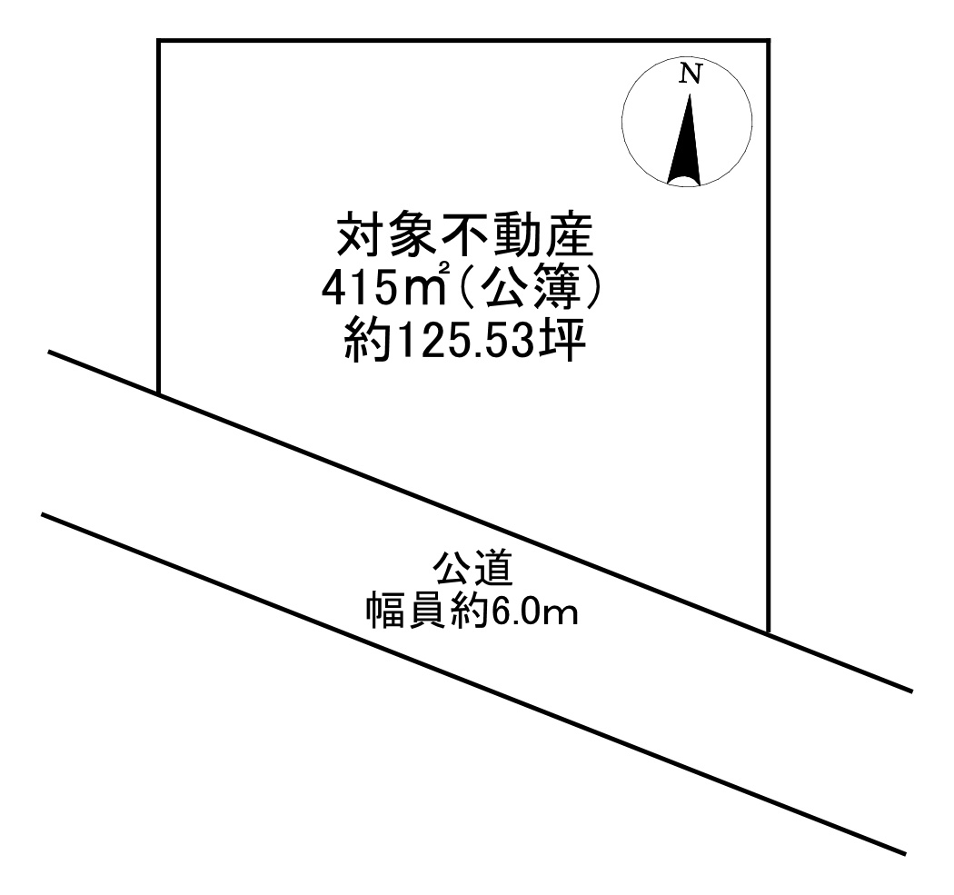 -三丁目不動産-　行田市城西3丁目　更地渡しの土地図