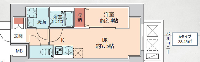【間取り】 | ArtizA南船場