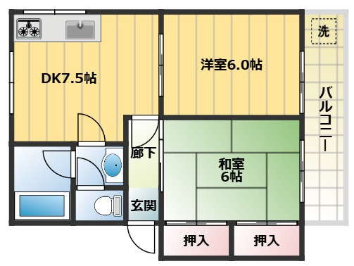 クイーンズコートNの間取り