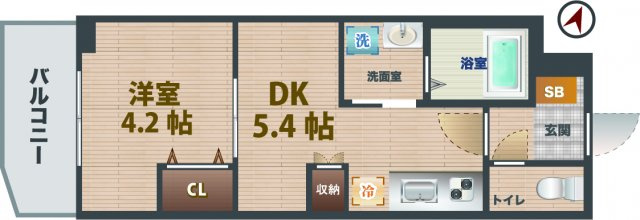 【間取り】 | クラシー中野弥生町 | 1DKのお部屋です。