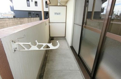 リバーサイド東櫛原のバルコニー