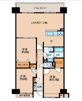 【間取り】 | 東急ドエル・アルス藤原台2号棟