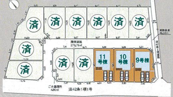 【仲介手数料無料】入間市下藤沢第１７　１０号棟　入間市の不動産なら西武ハウジングの区画図