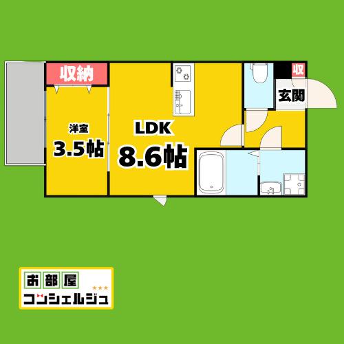 ジーメゾン高畑ノーブルの間取り