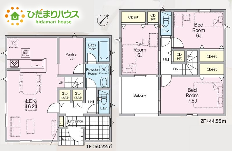 北本市二ツ家第2　新築戸建　クレイドル01の間取り