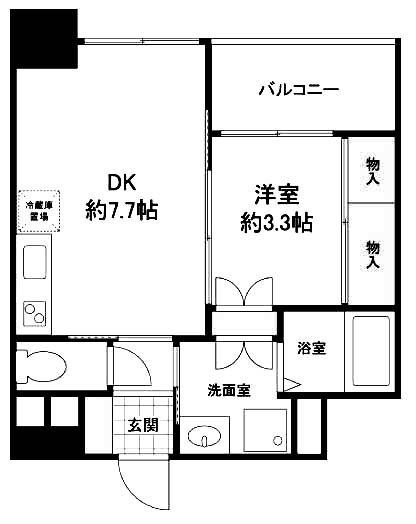 大阪市中央区内久宝寺町２丁目の賃貸マンションの間取り