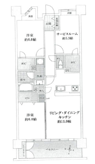 【間取り】 | レクセルプラッツァ五反野