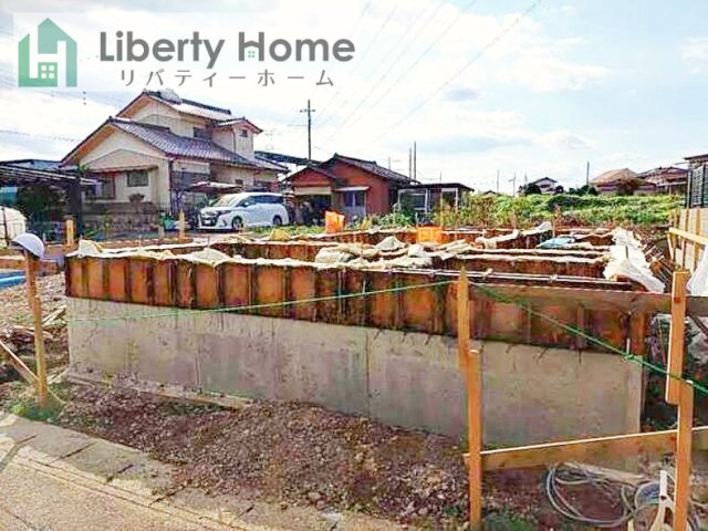 下妻市南原第2　新築戸建の前面道路含む現地写真