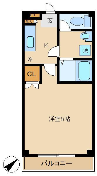 フラットフィールドの間取り