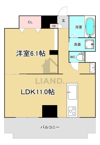 ライオンズマンション博多　東住吉小学校区の間取り|ライオンズマンション博多