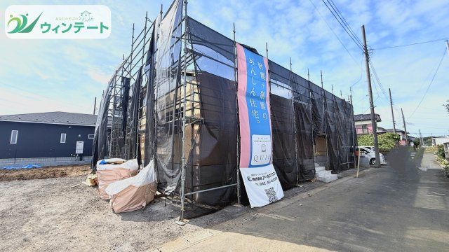 下妻市前河原第2　新築戸建の外観|敷地広々111坪！庭で走り回る子どもたちにパパもママもヘトヘトです♪