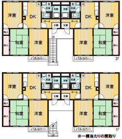 【間取り】 | 【木造3棟一括アパート】群馬県前橋市元総社町