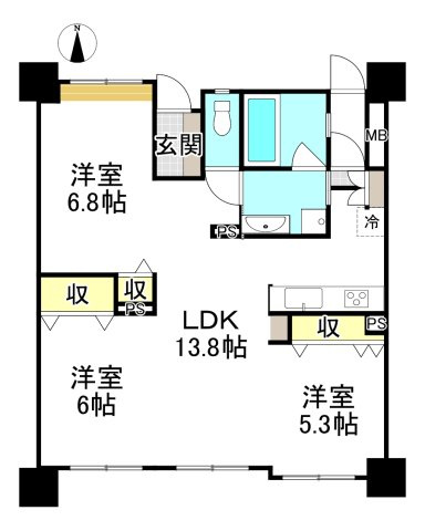 シャトレ愛松各務原の間取り