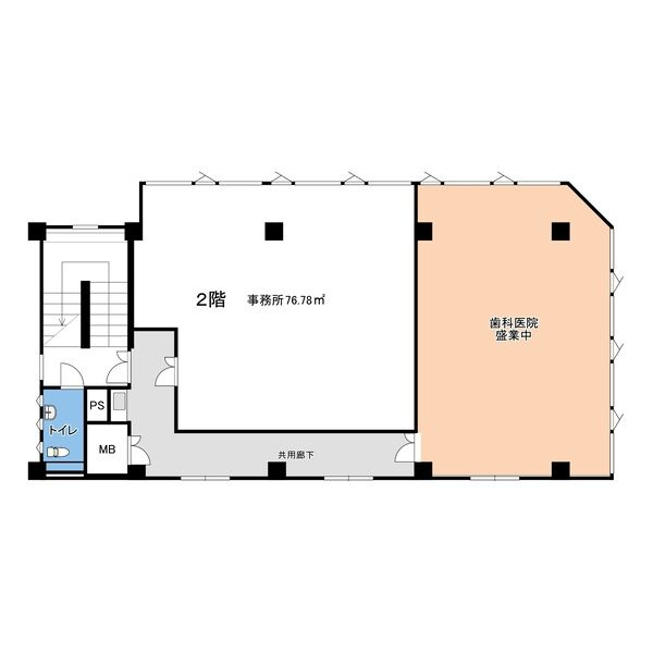 吹田市江坂町２丁目の店舗事務所の間取り
