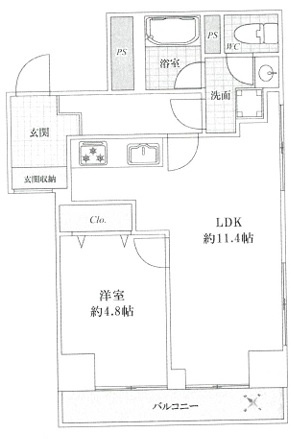 【間取り】 | ワコー人形町マンション