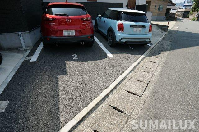 熊本市西区花園１丁目のアパートの駐車場