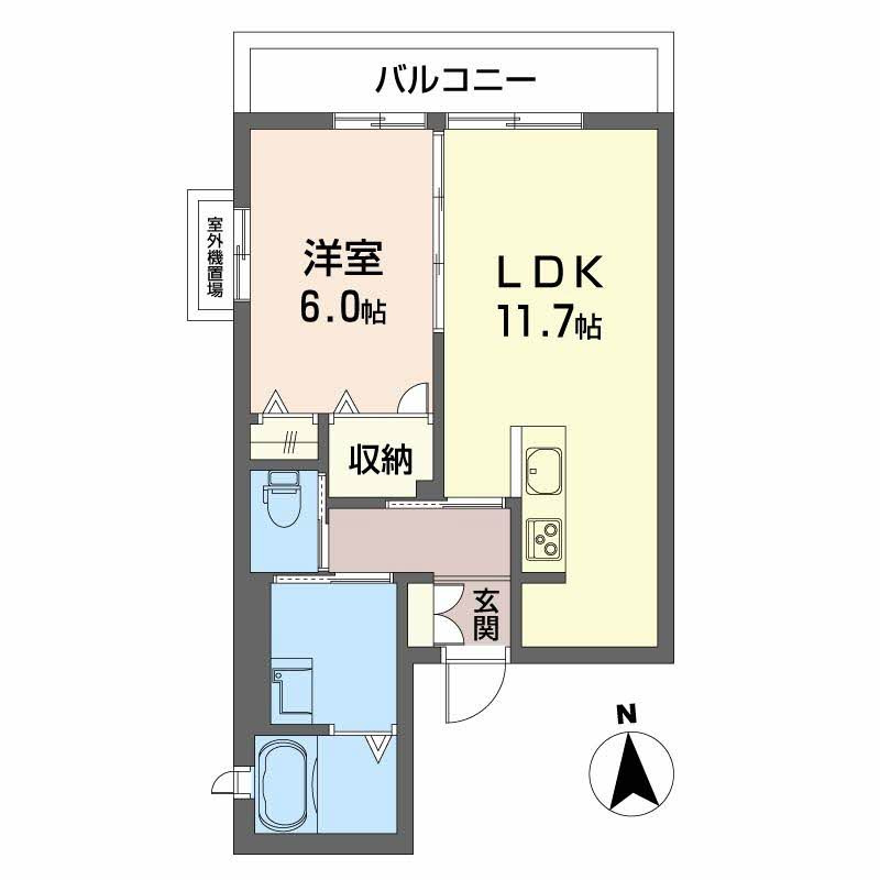 ベレオ西川 の間取り