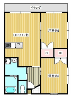 【間取り】 | ピースフルコート（Ｒ） | ピースフルコート（Ｒ）★那覇市繁多川エリア