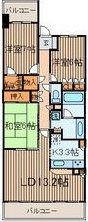 グランジオ武蔵野Aの間取り
