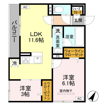 サザンクロス綱島Ａの間取り