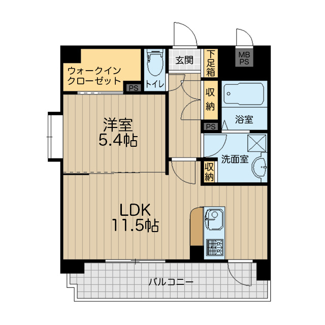 熊本市西区春日３丁目の賃貸マンションの間取り