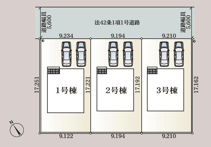 古河市諸川第11　新築戸建　3号棟の区画図