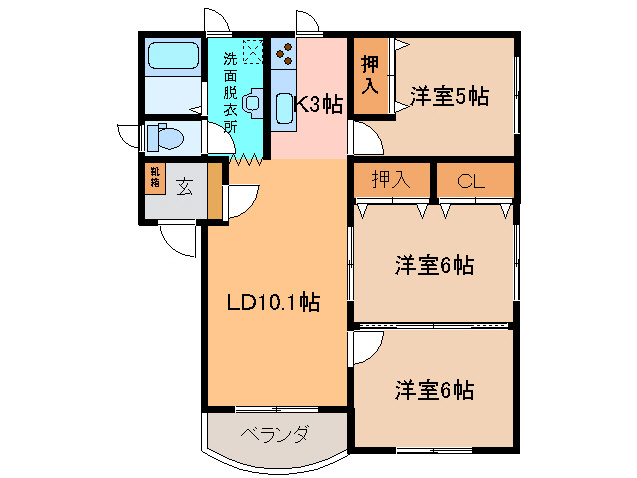 ウエストビレッジハウスⅡの間取り
