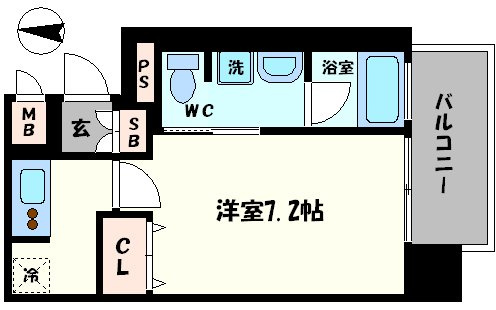 ジュネーゼロイヤルレジデンス梅田東の間取り|ジュネーゼロイヤルレジデンス梅田東　開放感のある間取り