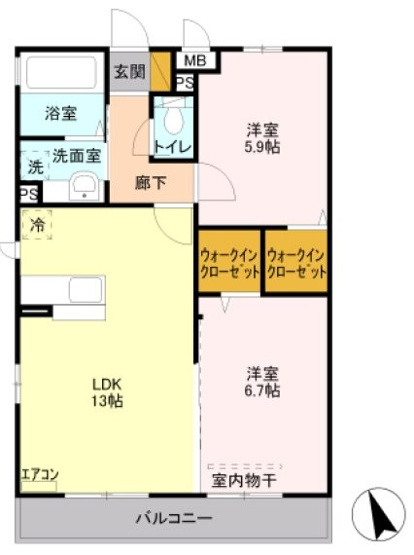 【間取り】 | シーバスＡ館