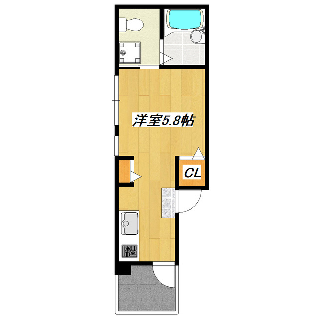 パークサイド小岩の間取り|角部屋なので2面採光。