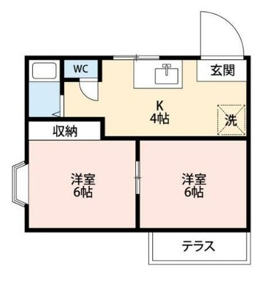 市川市大和田３丁目のアパートの間取り