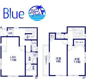 【間取り】 | 磯子区滝頭2丁目貸家2号棟