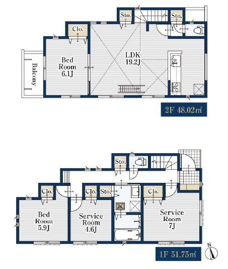墨田区文花3丁目新築分譲住宅の間取り|4部屋＋カースペース
