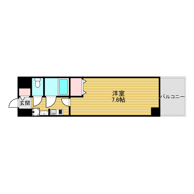 吹田市豊津町の賃貸マンションの間取り