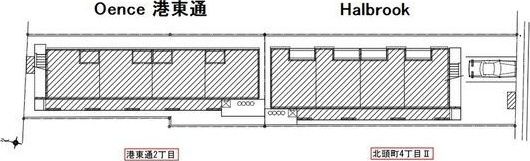 Oence　港東通(オーエンスコウトウドオリ)の区画図