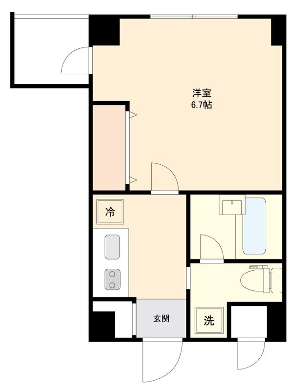 市川市市川１丁目の賃貸マンションの間取り