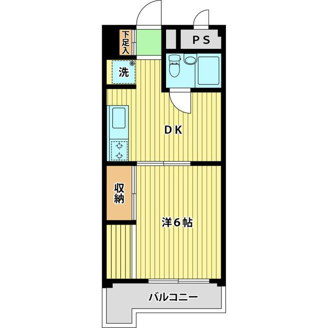 コンチネンタルハイツ御殿山の間取り