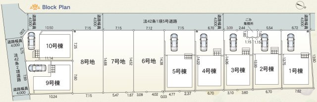座間市相模が丘第39　売地3区画の区画図|6・7・8区画土地売りです♪