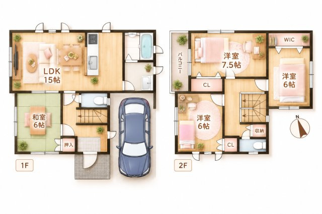 太間町　中古一戸建ての間取り|間取り図はいかがですか？ご希望を叶える間取りですか？リビングの広さは？水回りの位置は？カウンターキッチン？など色々な情報が集約されています。弊社ではリフォームなどのご相談も承っております。