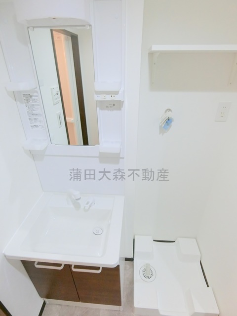 キバナガーデンの洗面所|洗面脱衣所　独立洗面台　洗濯機置き場