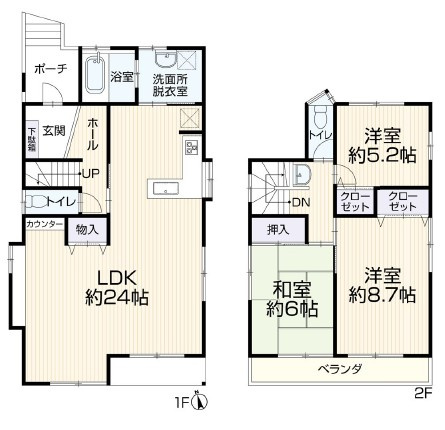 緑区平子が丘　売戸建の間取り|間取図　※図面と現況が異なる場合は現況優先といたします。