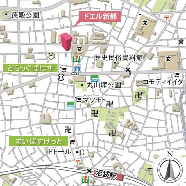 ドエル新都の地図
