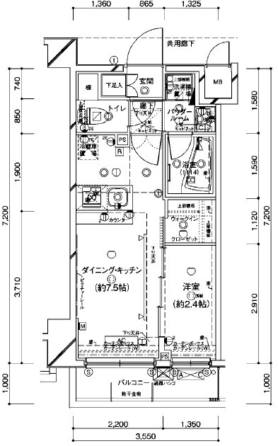 グランドコンシェルジュ三宿アジールコートの間取り