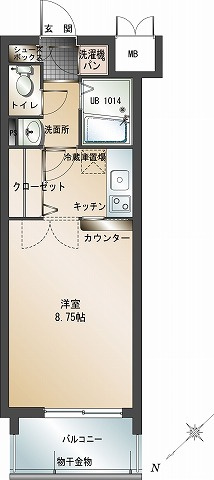 エンクレスト大博通りの間取り