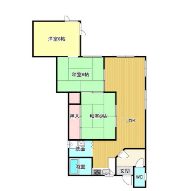 室蘭市小橋内町2丁目6-17戸建の間取り