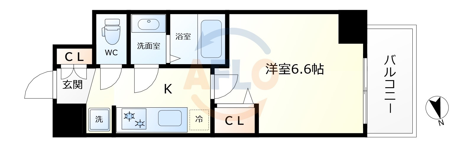 プレサンス海老江ジャルダンの間取り|プレサンス海老江ジャルダン　開放感のある間取り